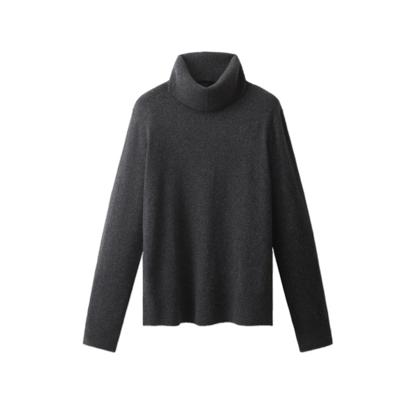 ME+EM Boyfriend Jumper + Snood in Charcoal Mélange