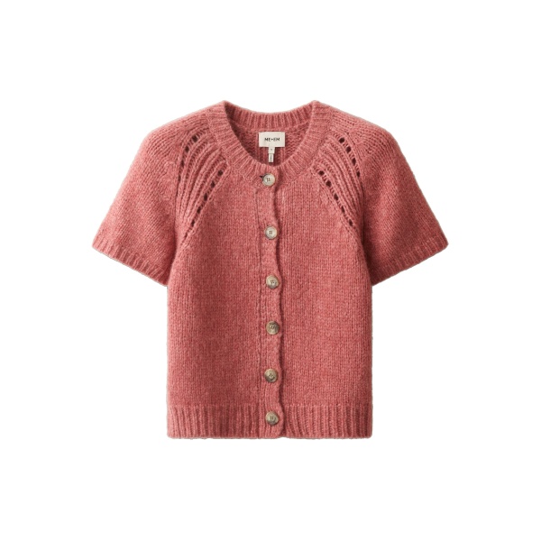 ME+EM Button Front Straight Tee in Smoke Pink