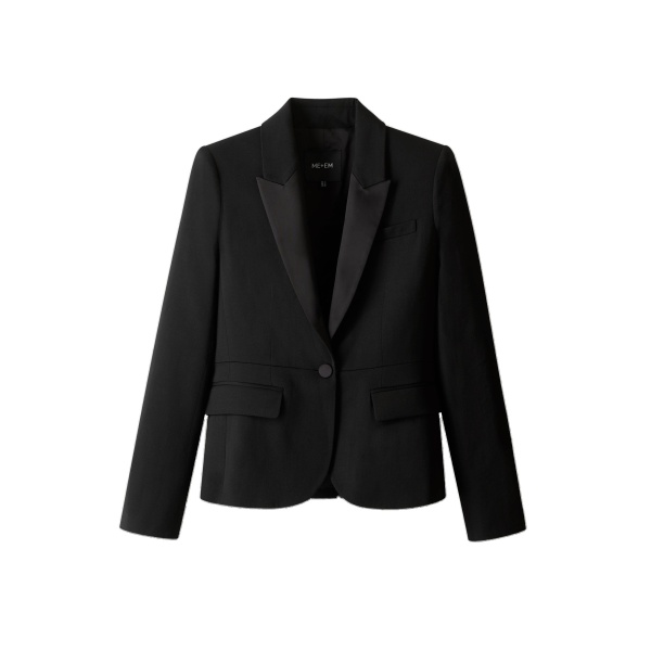 ME+EM Contour Tux Blazer in Black