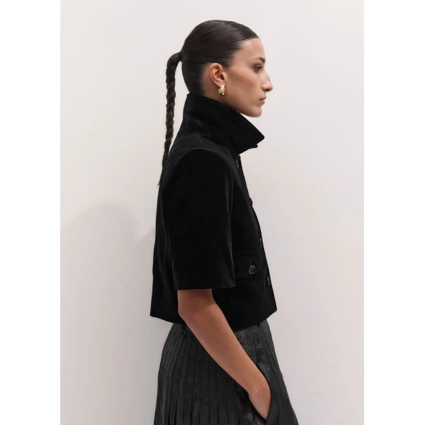 ME+EM Crop Evening Jacket in Black