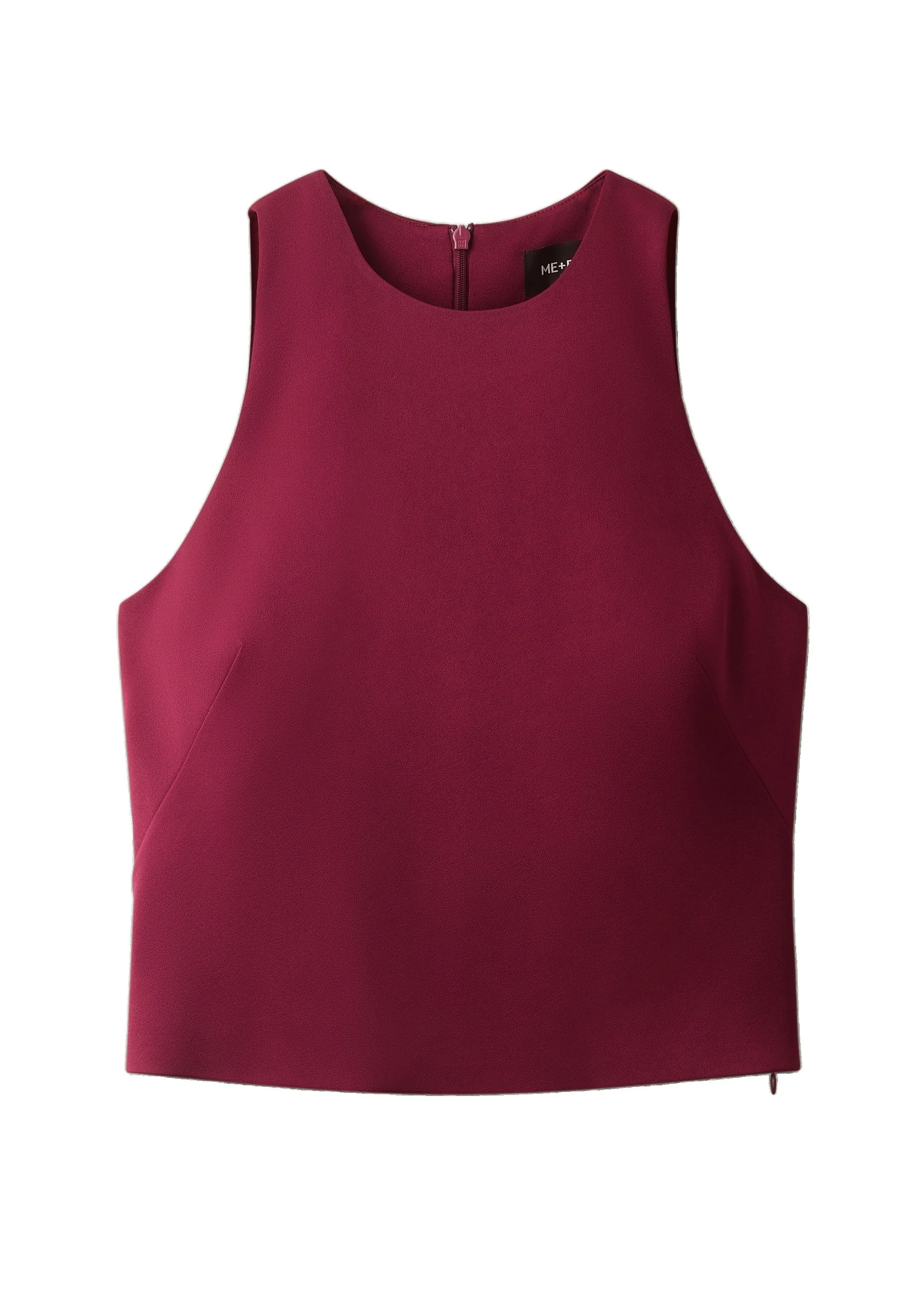 ME+EM Crop Evening Top in Barolo Red | Tops | Luxury Shoes ME+EM Crop Evening Top in Barolo Red