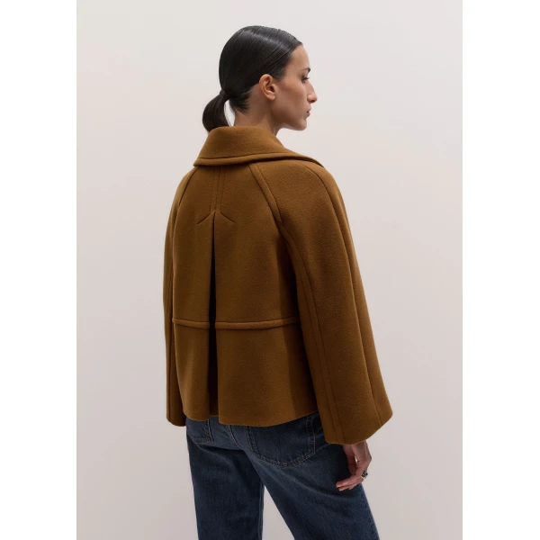 ME+EM Crop Swing Coat in Camel