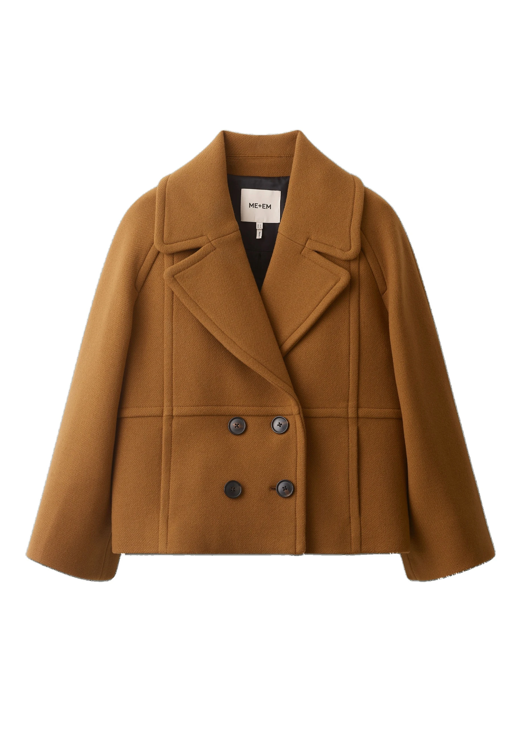 ME+EM Crop Swing Coat in Camel | Coats | Luxury Shoes ME+EM Crop Swing Coat in Camel