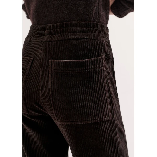 ME+EM Cuffed Jogger in Dark Chocolate Brown