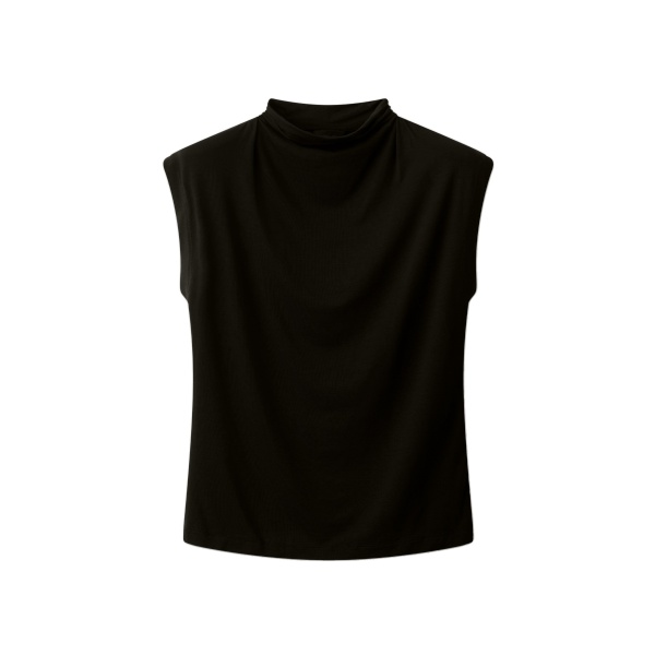 ME+EM Drape Sleeveless Top in Black