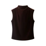 ME+EM Drape Sleeveless Top in Dark Chocolate | Tops | Luxury Shoes 