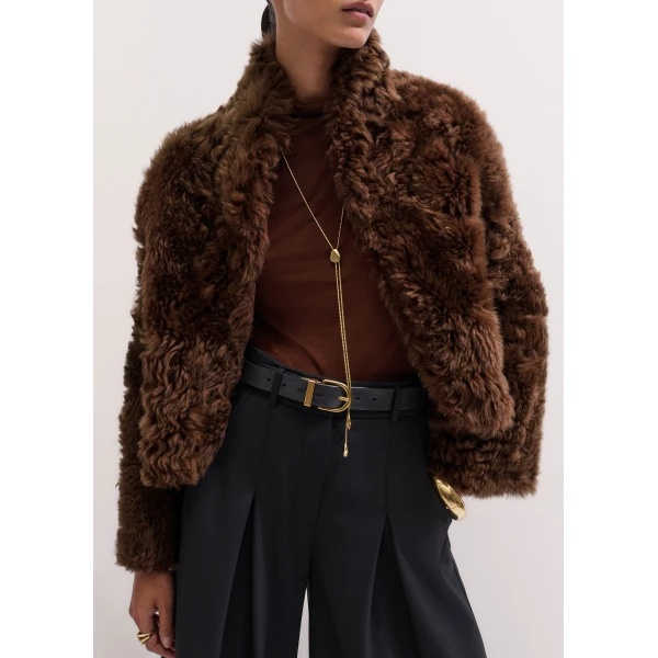 ME+EM Drape Sleeveless Top in Pecan Brown