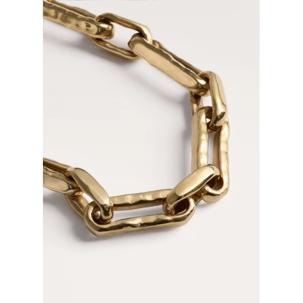 ME+EM Elongated Link Necklace in Gold Toned