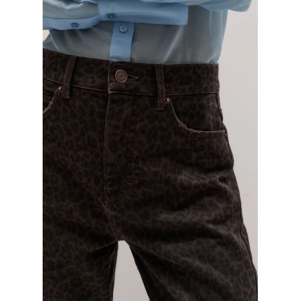 ME+EM Engineered Barrel Jean in Brown Multi