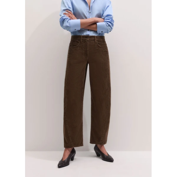ME+EM Engineered Barrel Trouser in Bronzed Brown