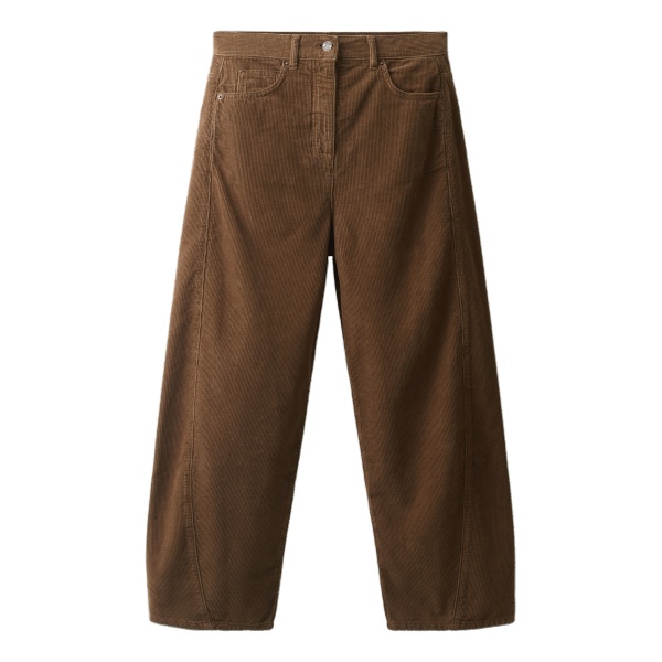 ME+EM Engineered Barrel Trouser in Bronzed Brown