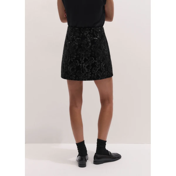 ME+EM Evening Mini Skirt in Black, view 6 | Mini Skirts | Luxury Shoes 