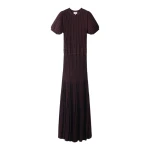 ME+EM Fit + Flare Knit Maxi Dress in Port Brown/Gold | Maxi Dresses | Luxury Shoes 
