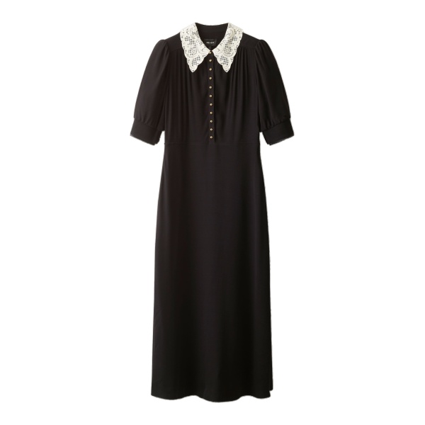 ME+EM Fit + Flare Maxi Dress in Black