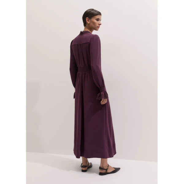 ME+EM Fit + Flare Maxi Dress in Merlot