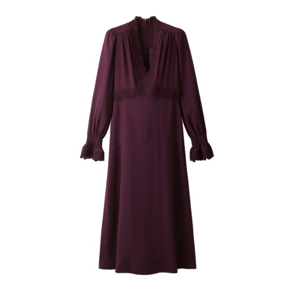 ME+EM Fit + Flare Maxi Dress in Merlot