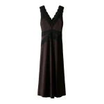ME+EM Fit + Flare Maxi Slip Dress in Dark Chocolate Brown | Maxi Dresses | Luxury Shoes 