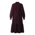 ME+EM Fit + Flare Midi Dress in Merlot