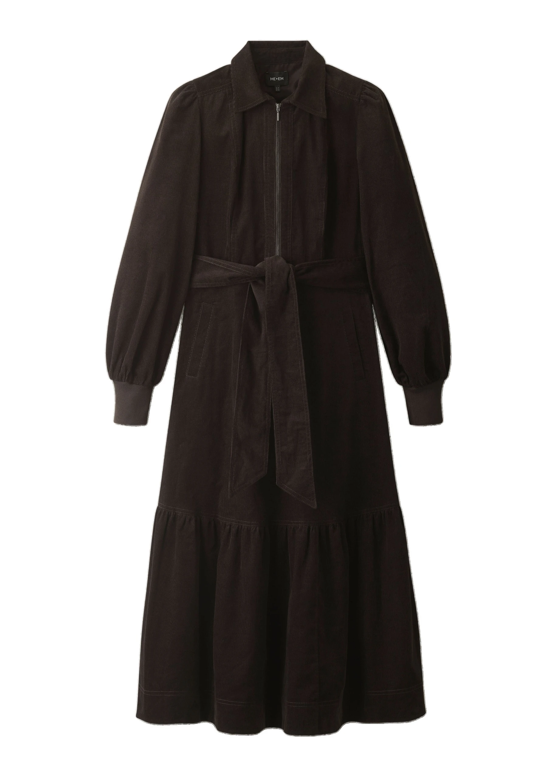 ME+EM Fit + Flare Midi Dress in Warm Chocolate | Dresses | Luxury Shoes ME+EM Fit + Flare Midi Dress in Warm Chocolate
