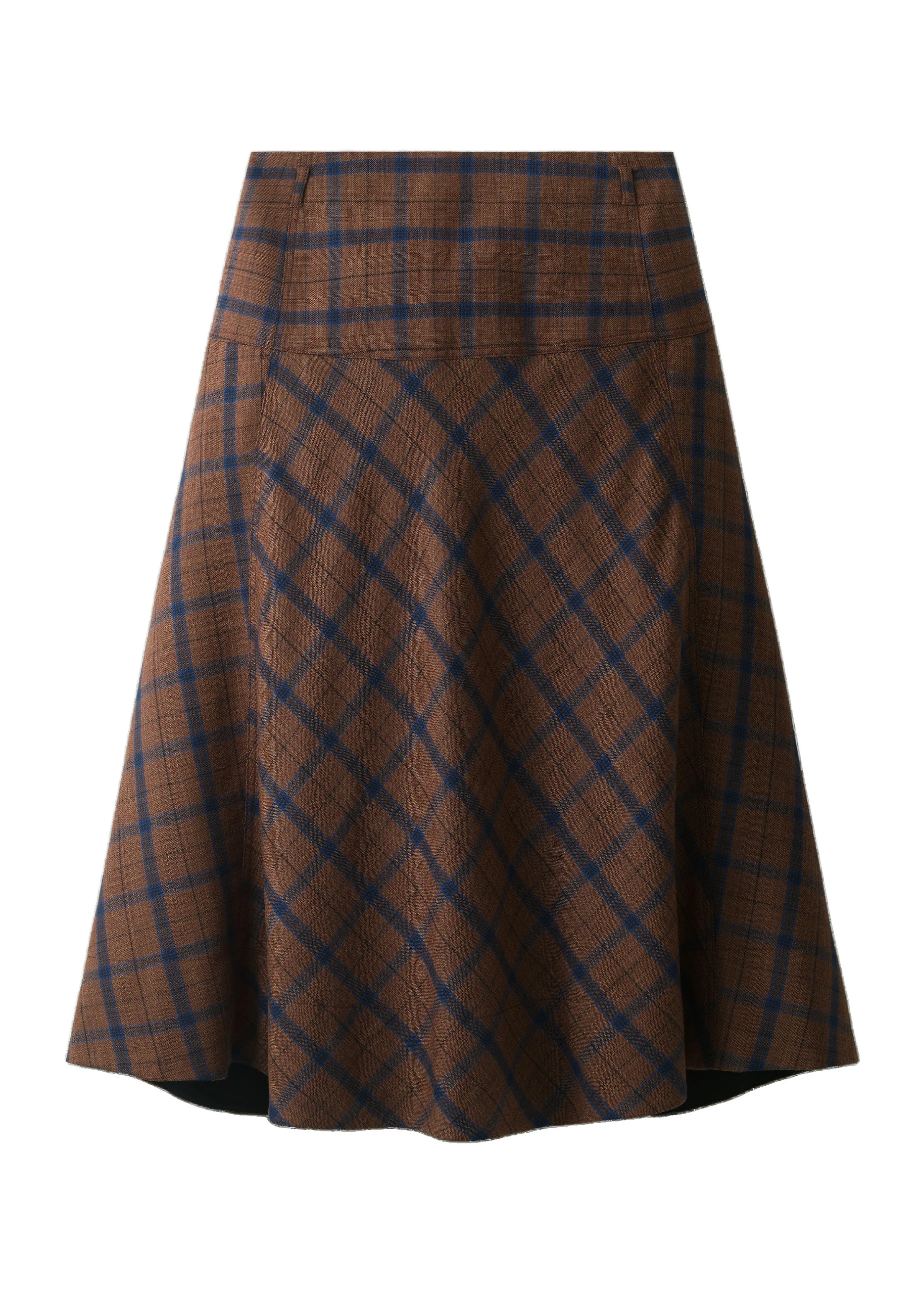 ME+EM Fit + Flare Midi Skirt in Warm Chocolate Multi ME+EM Fit + Flare Midi Skirt in Warm Chocolate Multi | Midi Skirts | Luxury Shoes