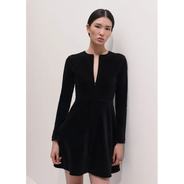 ME+EM Fit + Flare Short Dress in Black