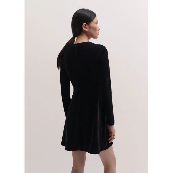 ME+EM Fit + Flare Short Dress in Black