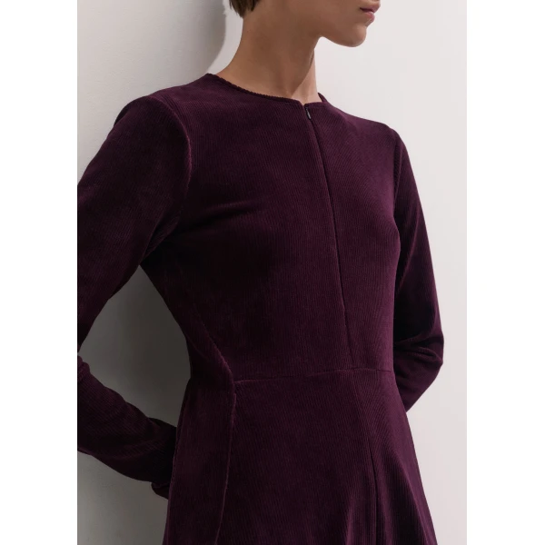 ME+EM Fit + Flare Short Dress in Merlot Red