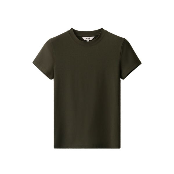 ME+EM Fitted Tee in Rich Olive Green
