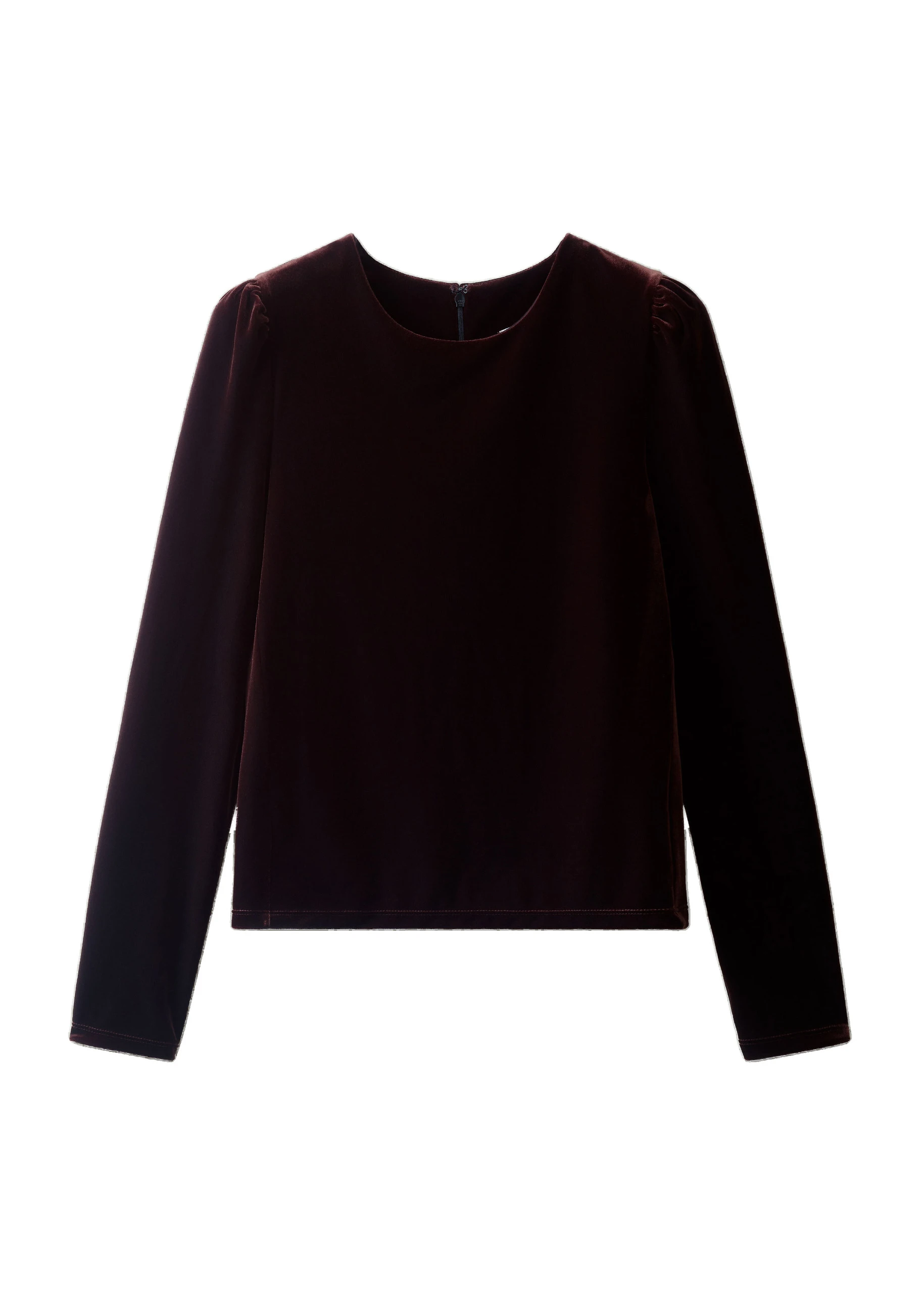 ME+EM Fluid Velour Long Puff Sleeve Top in Dark Chocolate ME+EM Fluid Velour Long Puff Sleeve Top in Dark Chocolate | T-shirts | Luxury Shoes
