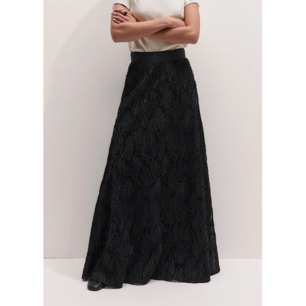 ME+EM Full-Length Skirt in Black, view 2 | Maxi Skirts | Luxury Shoes 