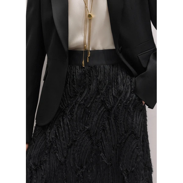 ME+EM Full-Length Skirt in Black, view 3 | Maxi Skirts | Luxury Shoes 