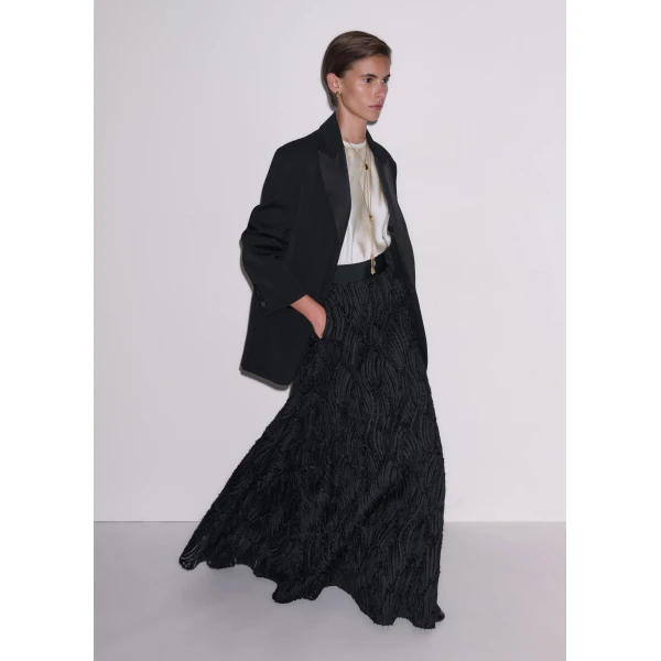 ME+EM Full-Length Skirt in Black, view 4 | Maxi Skirts | Luxury Shoes 