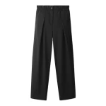 ME+EM Gathered Waist Taper Trouser in Black