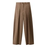 ME+EM Heritage Barrel Trouser in Pecan Brown Multi