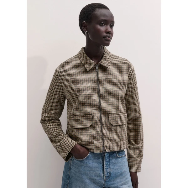 ME+EM Heritage Double Zip Jacket in Brown Multi