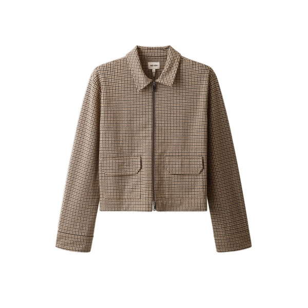 ME+EM Heritage Double Zip Jacket in Brown Multi