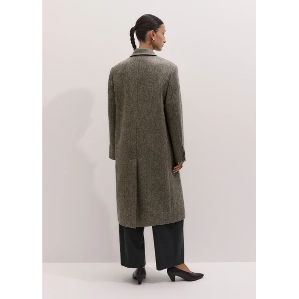ME+EM Heritage Oversized Coat in Grey Mélange, view 6 | Coats | Luxury Shoes 