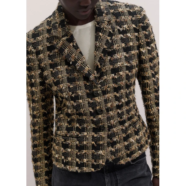 ME+EM Heritage Short Jacket in Black Multi, view 3 | Jackets | Luxury Shoes 