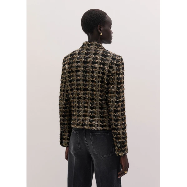 ME+EM Heritage Short Jacket in Black Multi, view 6 | Jackets | Luxury Shoes 