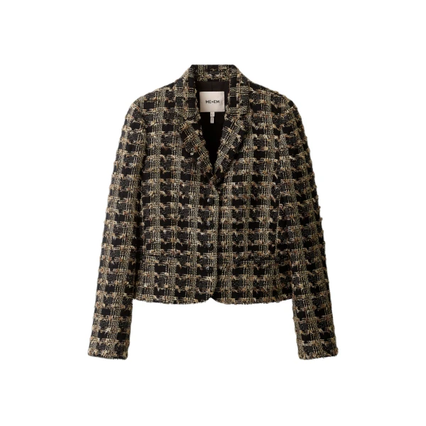 ME+EM Heritage Short Jacket in Black Multi
