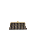 ME+EM Heritage Top Frame Clutch in Black/Gold | Clutch Bags | Luxury Shoes 