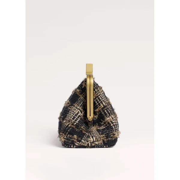 ME+EM Heritage Top Frame Clutch in Black/Gold, view 5 | Clutch Bags | Luxury Shoes 