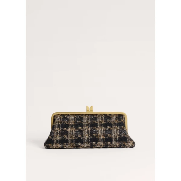 ME+EM Heritage Top Frame Clutch in Black/Gold, view 6 | Clutch Bags | Luxury Shoes 