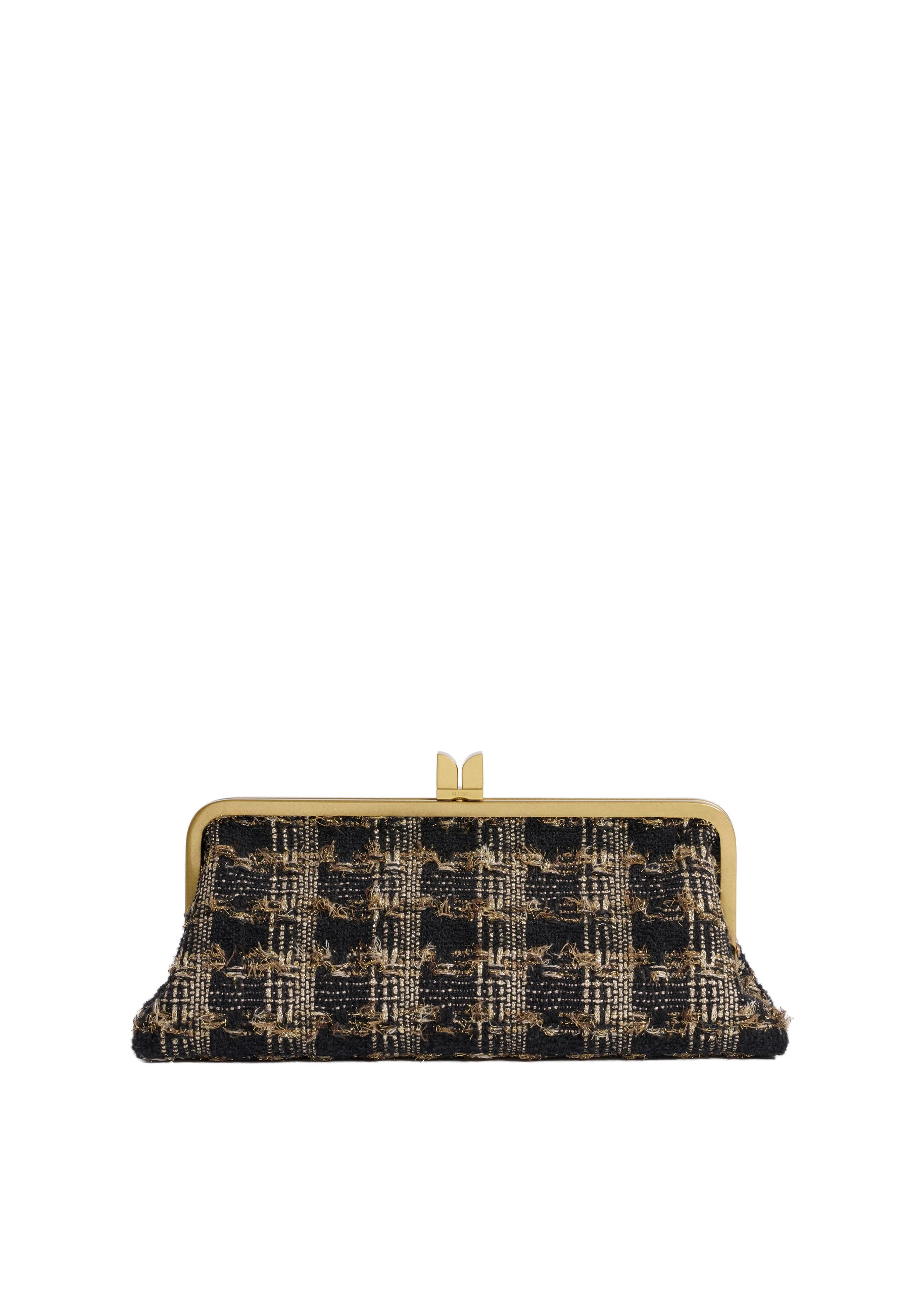 ME+EM Heritage Top Frame Clutch in Black/Gold ME+EM Heritage Top Frame Clutch in Black/Gold | Clutch Bags | Luxury Shoes