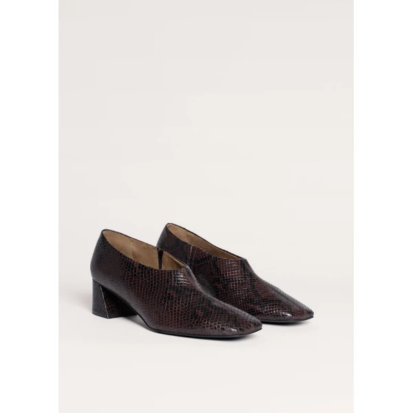 ME+EM High Front Block Heel in Chocolate/Black