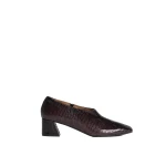 ME+EM High Front Block Heel in Chocolate/Black