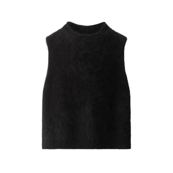 ME+EM High Neck Knit Vest in Black