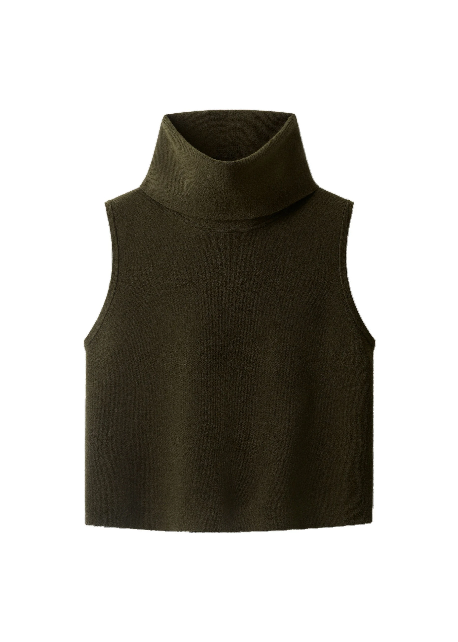 ME+EM High Neck Knit Vest in Rich Olive Green | Knitwear | Luxury Shoes ME+EM High Neck Knit Vest in Rich Olive Green