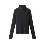 ME+EM High Neck Layering Top in Charcoal Mélange