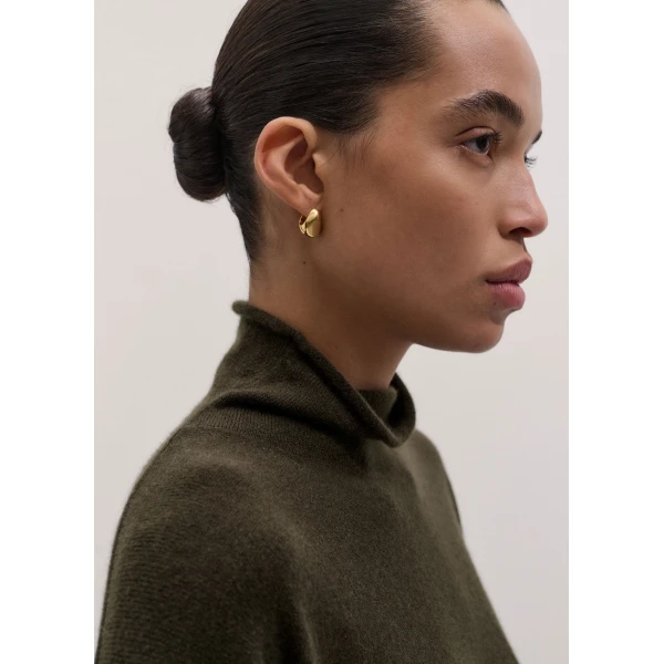 ME+EM High Neck Relaxed Jumper in Rich Olive Green